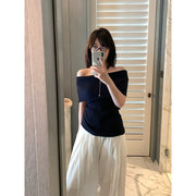 Off-Shoulder Wool Knit Top R31154