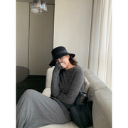 Mohair Round Neck Knit Top R31178