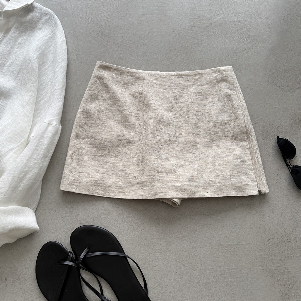 Linen Loose Long Sleeve Shirt Set RH012953