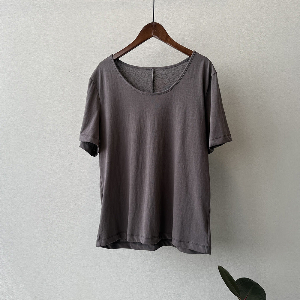 Loose Crew Neck Short Sleeve T-Shirt RH012954