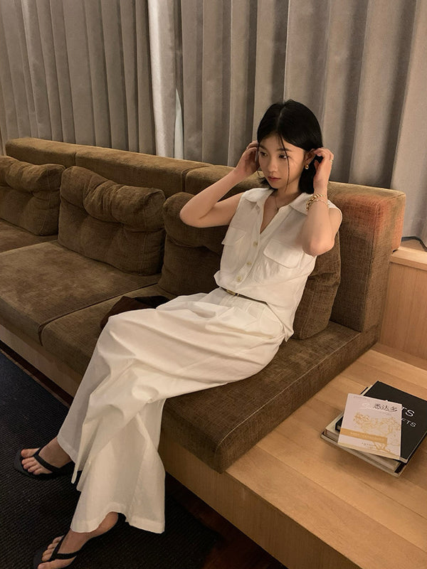 Linen Sleeveless Shirt R31108