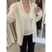 Relaxed V-Neck Knit Cardigan R31177
