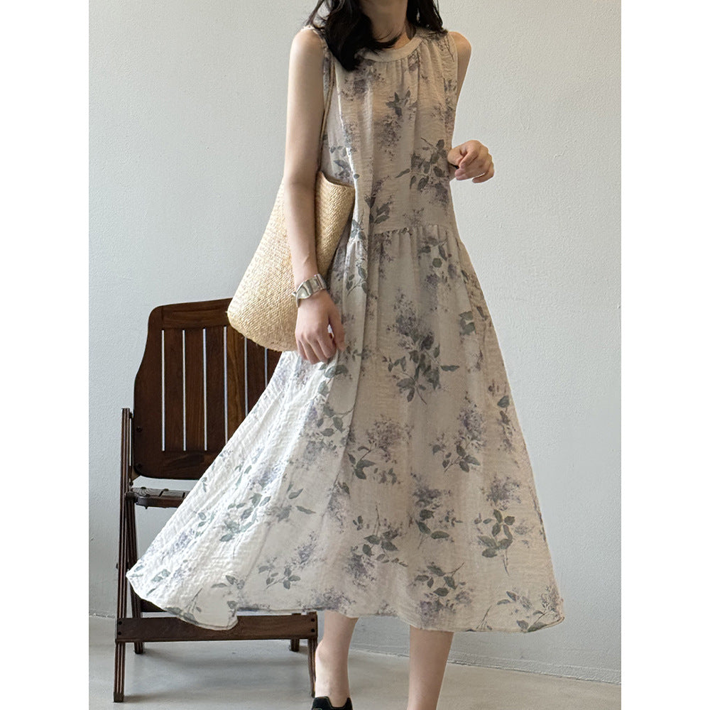 Crew Neck Floral Dress RH013016