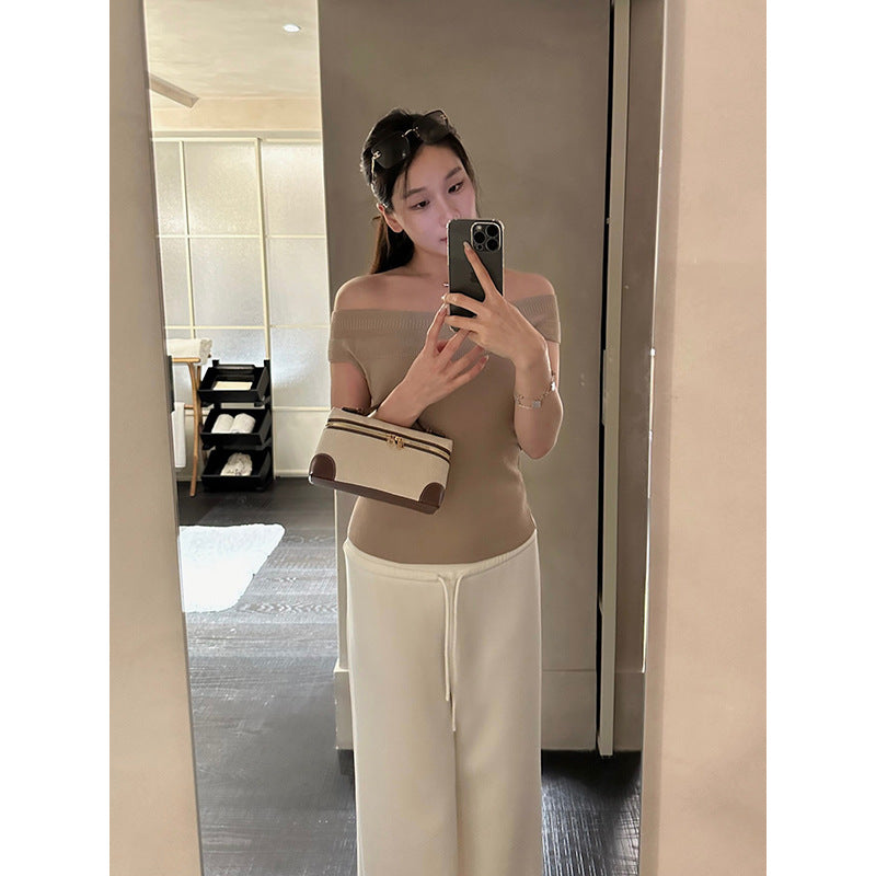 Off-shoulder Knit Top R31112