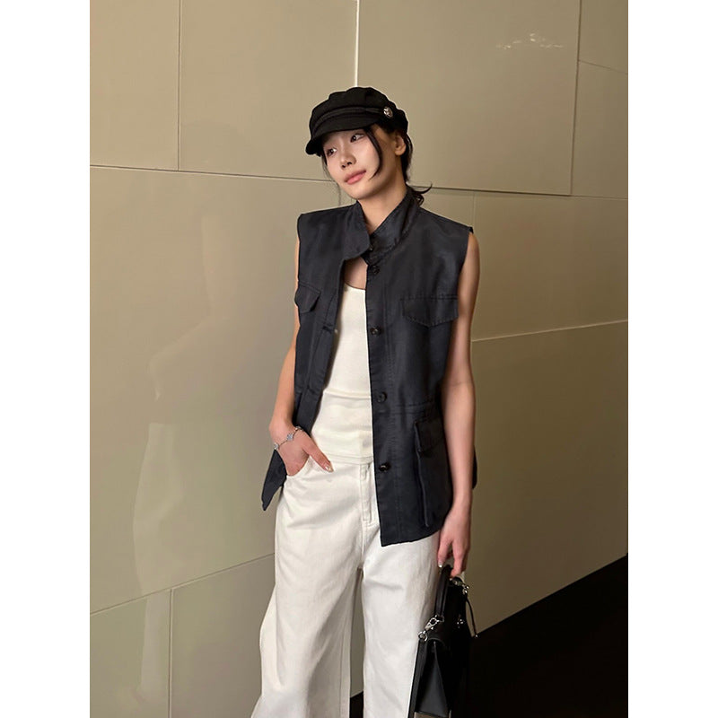 Workwear Pocket Suede Vest R31167