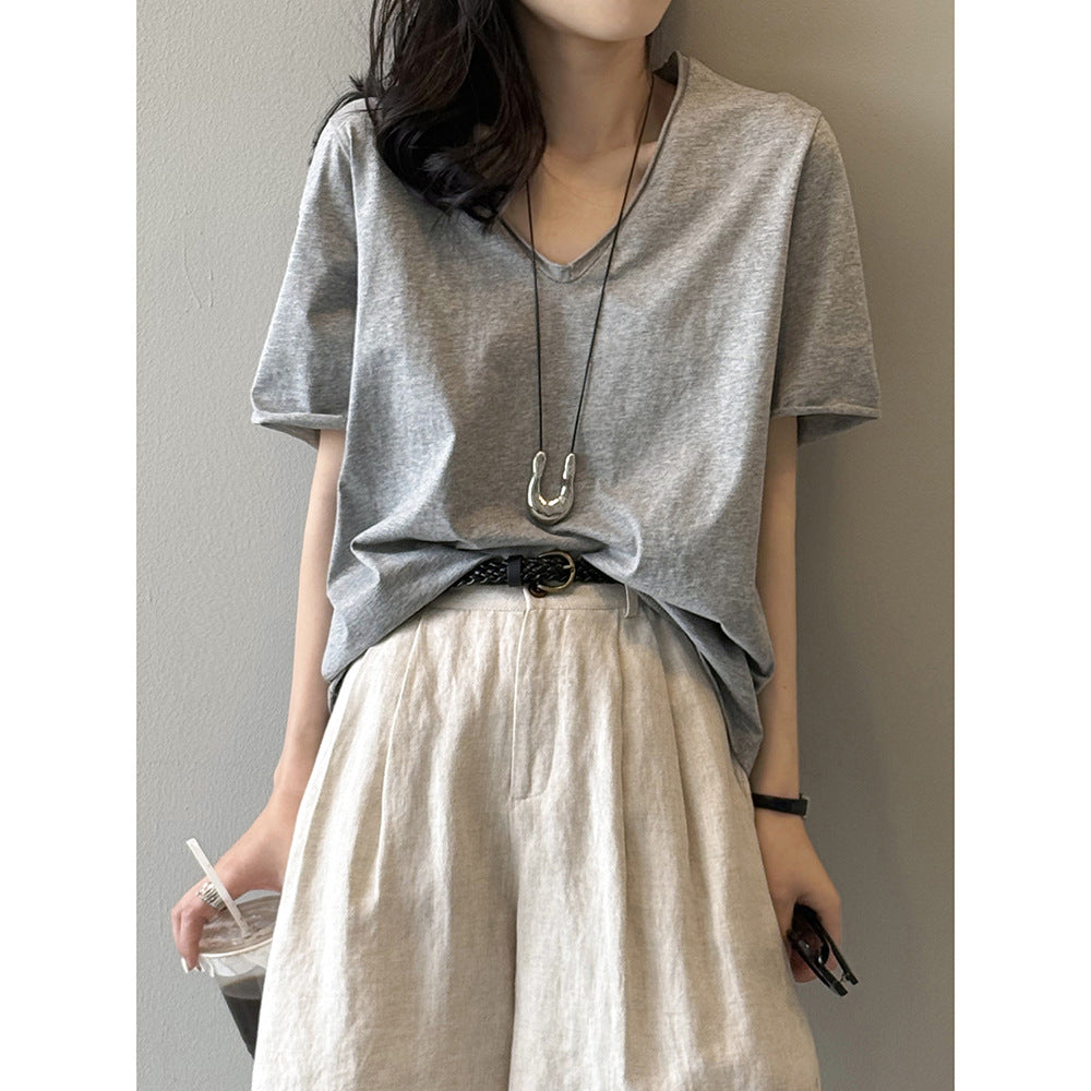 V-neck Short-sleeved T-shirt RH012942
