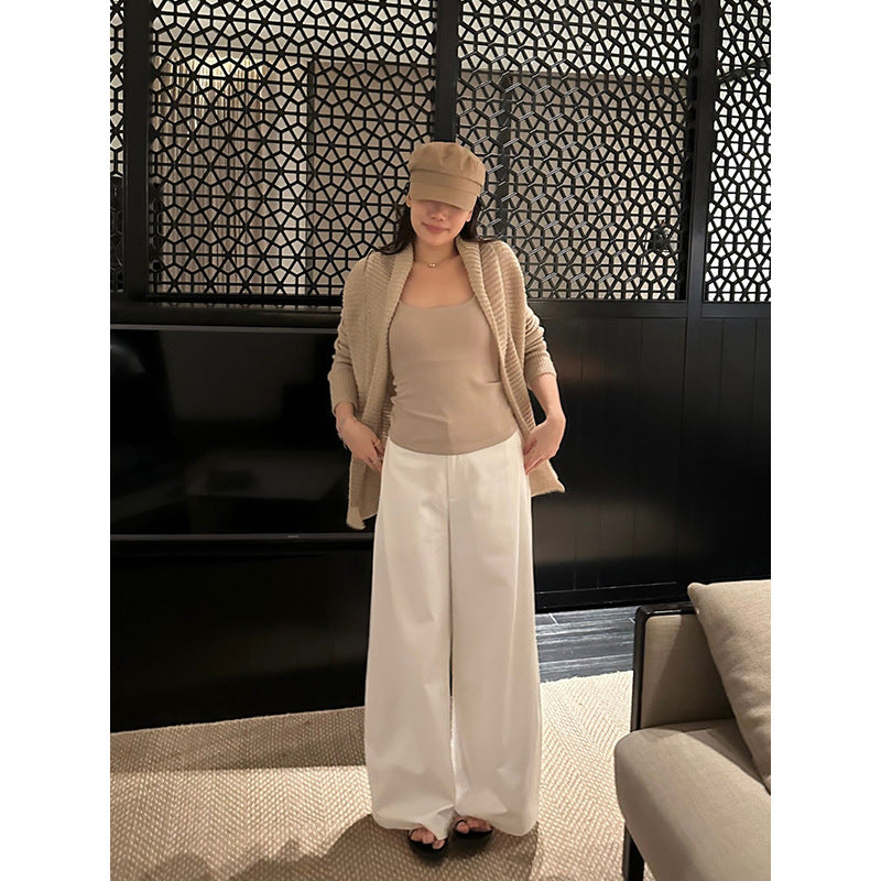 Side Pleat Design High-Waisted Slimming Jeans R31126