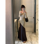 Simple V-Neck Knit Top R31185