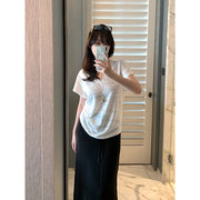 Marled Linen V-neck T-shirt R31133