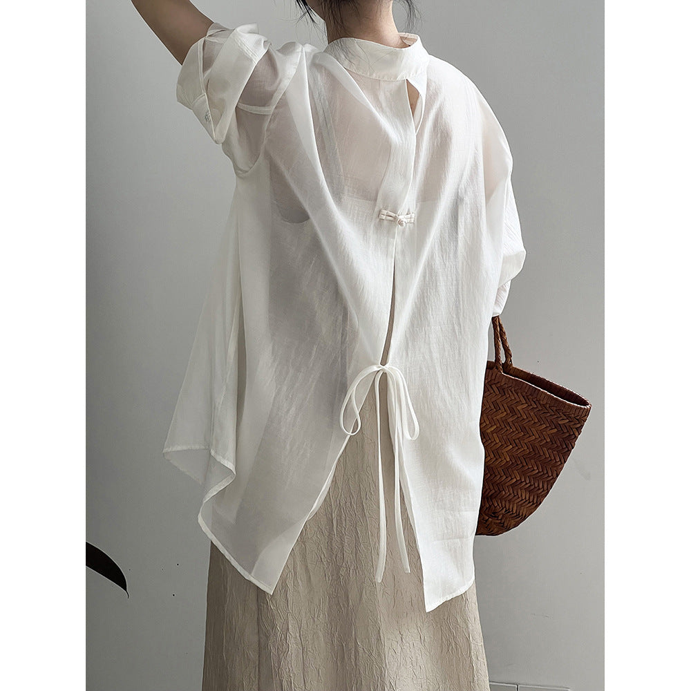 Back Split Shirt Top RH012960