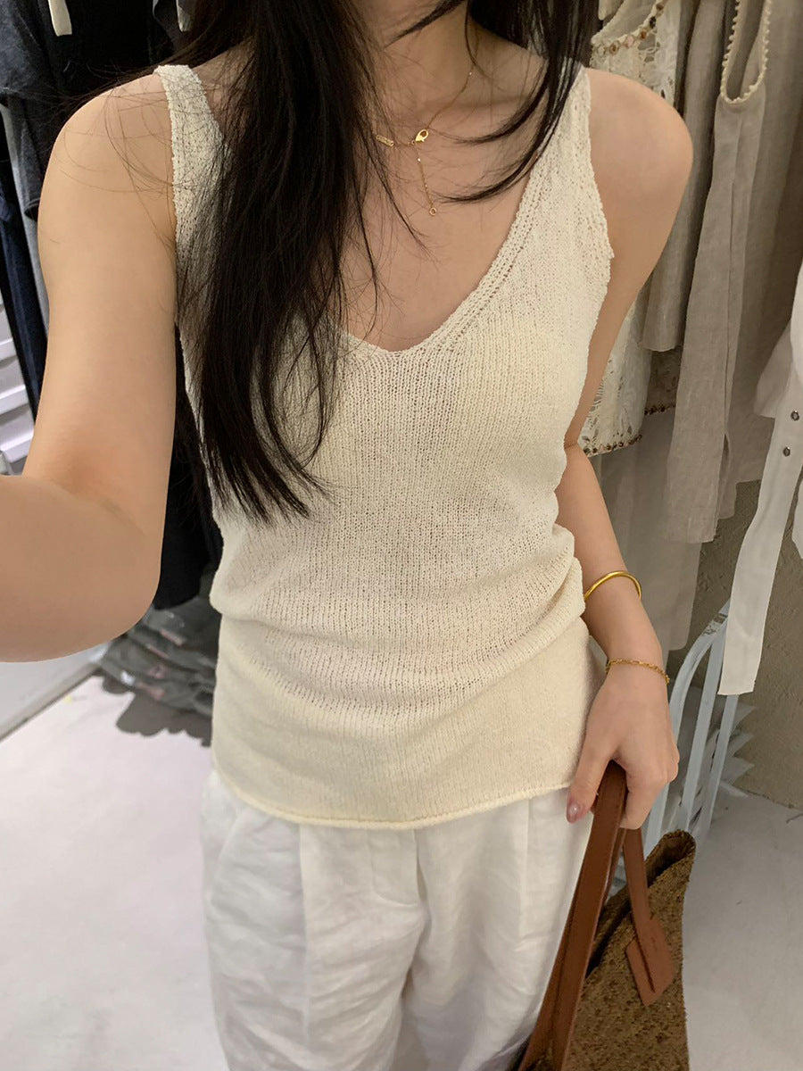 V-neck Knit Vest R31117