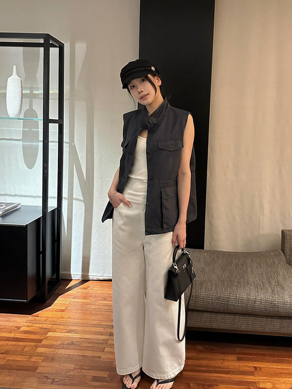 Workwear Pocket Suede Vest R31167