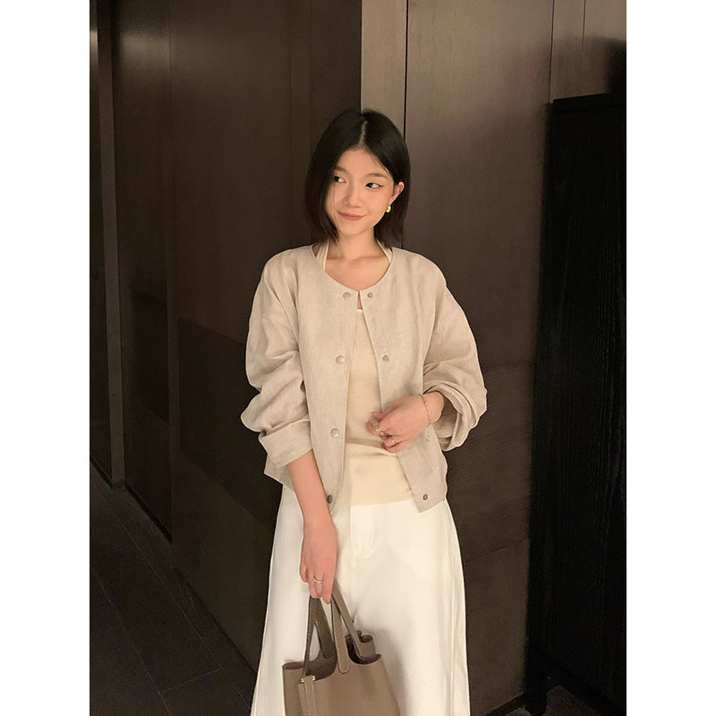 Ramie Cropped Jacket R31145