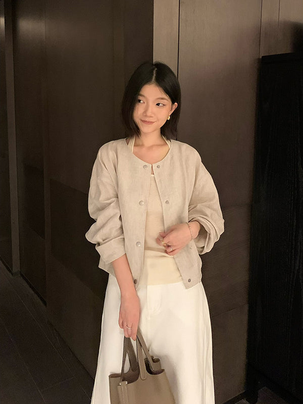 Ramie Cropped Jacket R31145