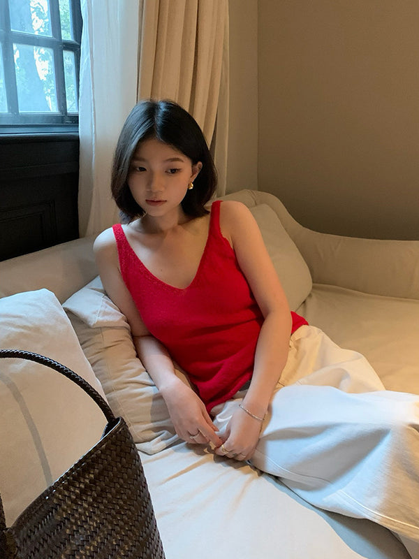 V-neck Knit Vest R31117