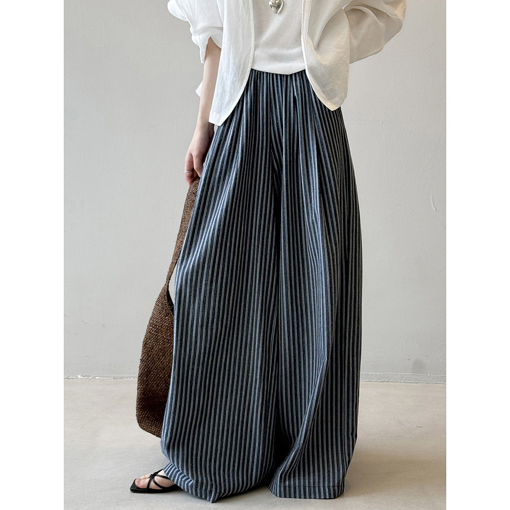 Striped Straight High Waist Wide Leg Pants RH012962