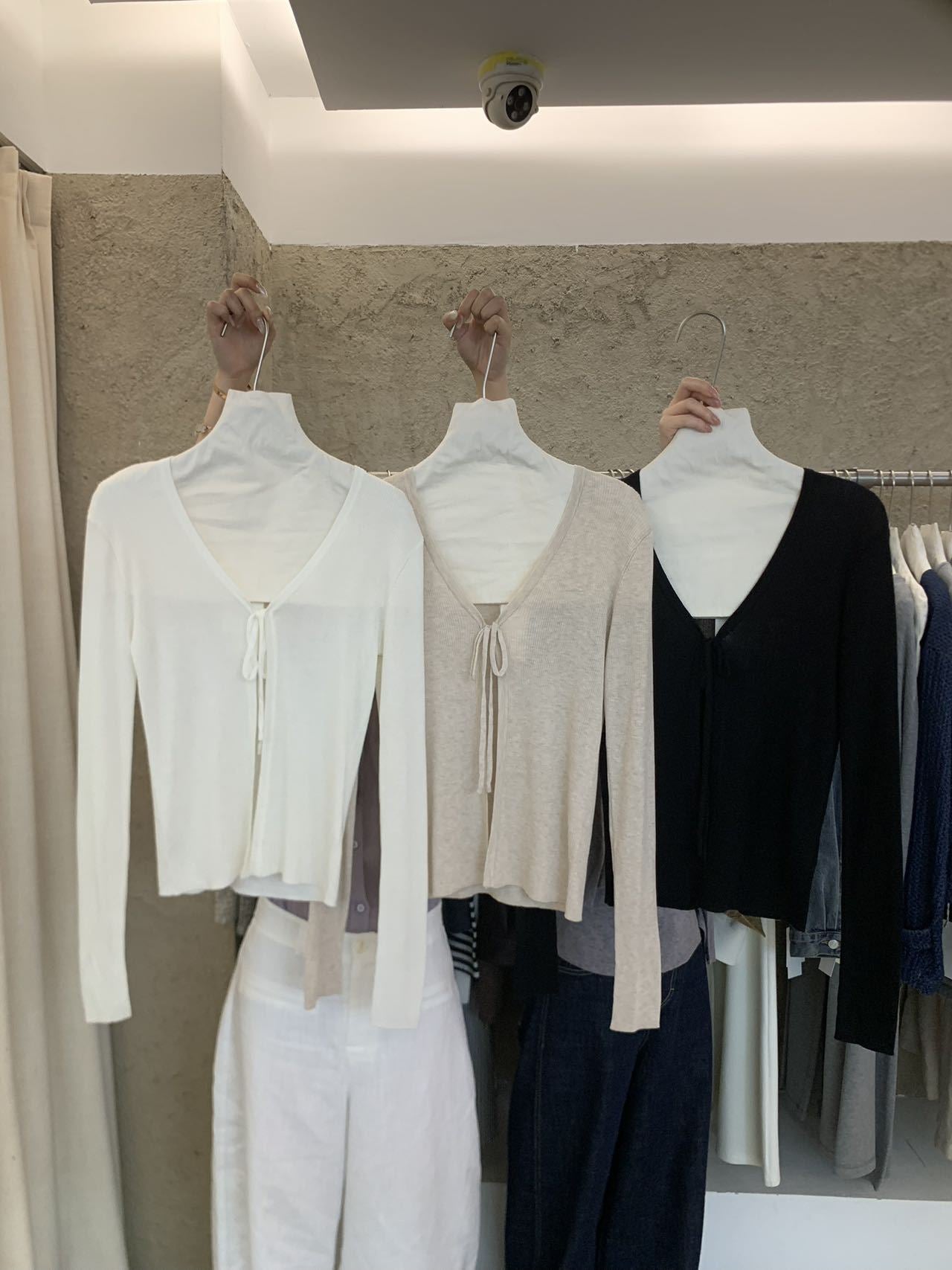 Tencel Wool Tie Knit Cardigan R31171