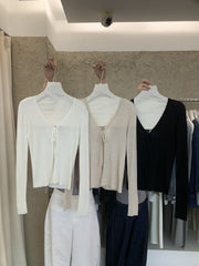 Tencel Wool Tie Knit Cardigan R31171