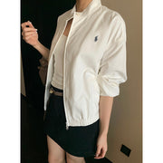 Embroidered Stand Collar Jacket R31138