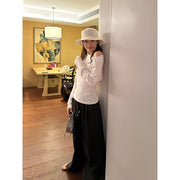 Asymmetric Button Long Sleeve Top R31149