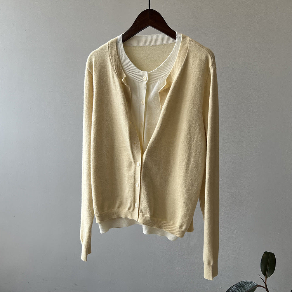 Thin Sweater Jacket Top RH012964