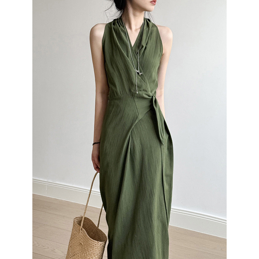 V-neck Tie Style Dress RH013011