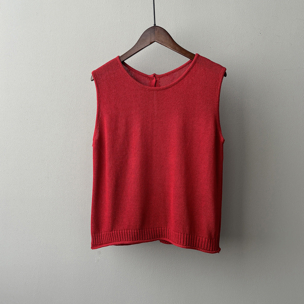Linen Knitted Vest RH012939
