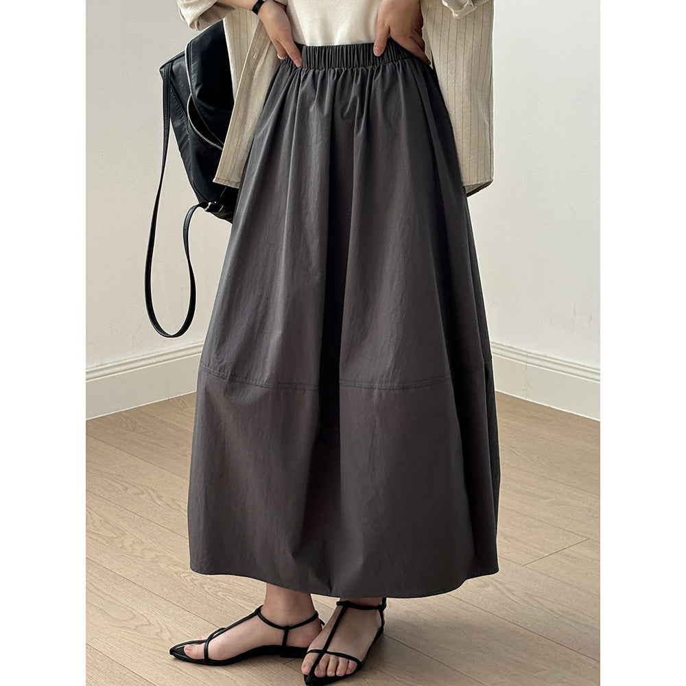 Elastic Waist Mid-length Skirt RH012944