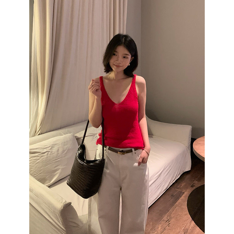 V-neck Knit Vest R31117