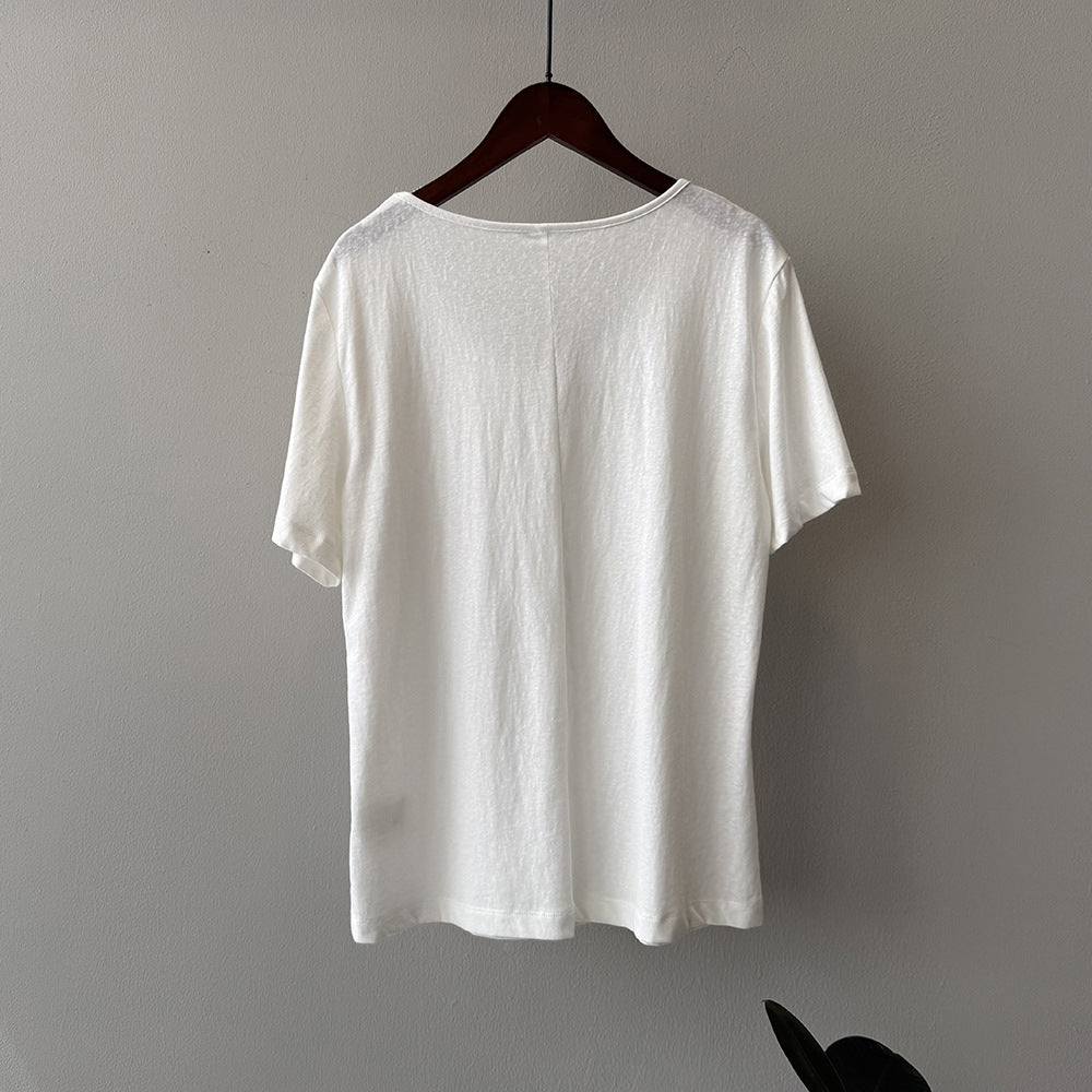 Loose Crew Neck Short Sleeve T-Shirt RH012954