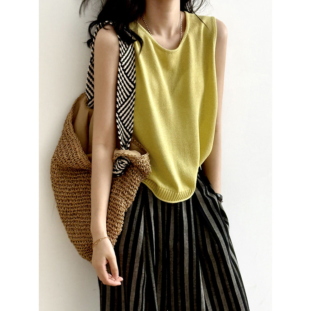 Linen Knitted Vest RH012939