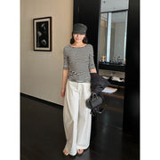 Side Pleat Design High-Waisted Slimming Jeans R31126