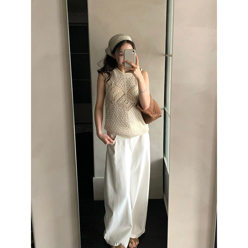 Hollow Crochet Knit Vest R31166