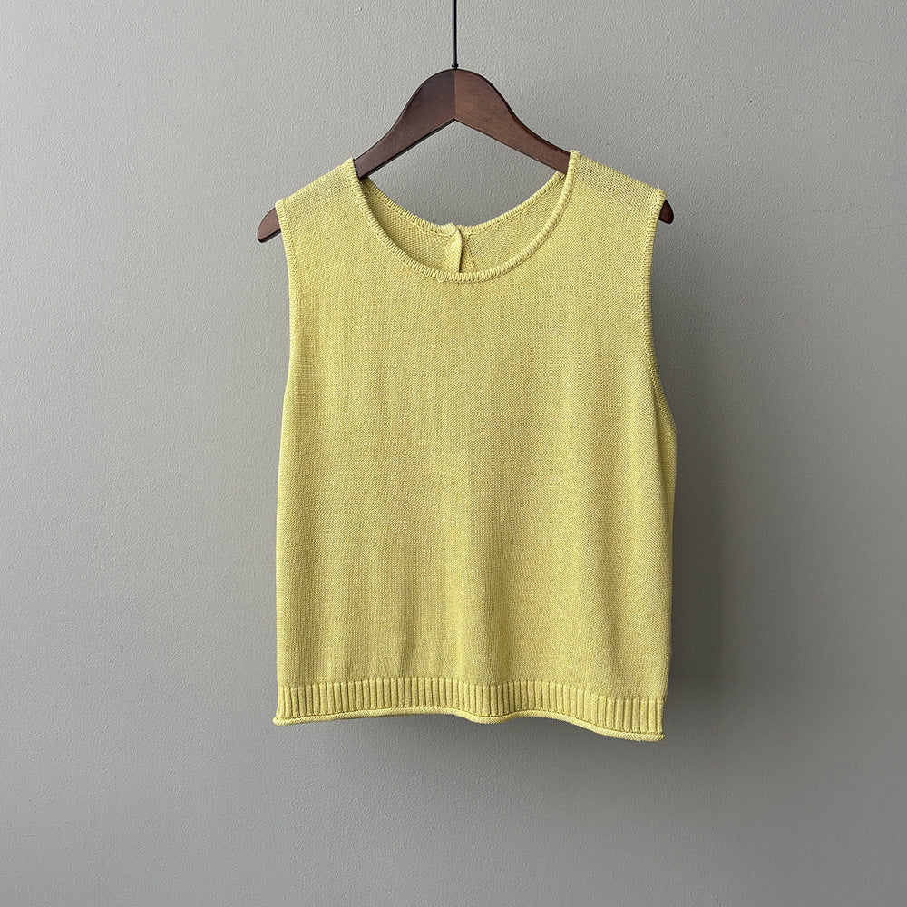 Linen Knitted Vest RH012939