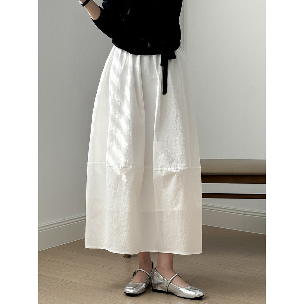 Elastic Waist Mid-length Skirt RH012944