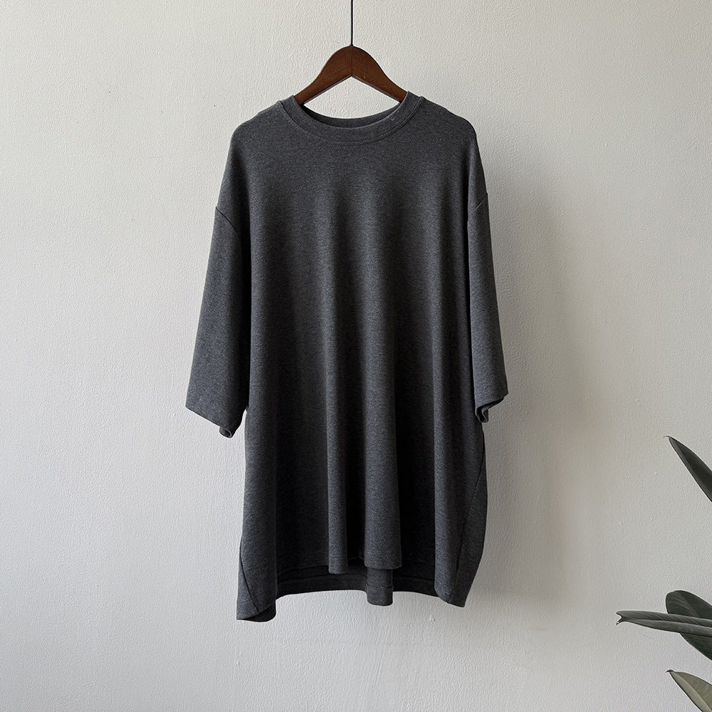 Mid-long Crew Neck Short-sleeved T-shirt RH012945