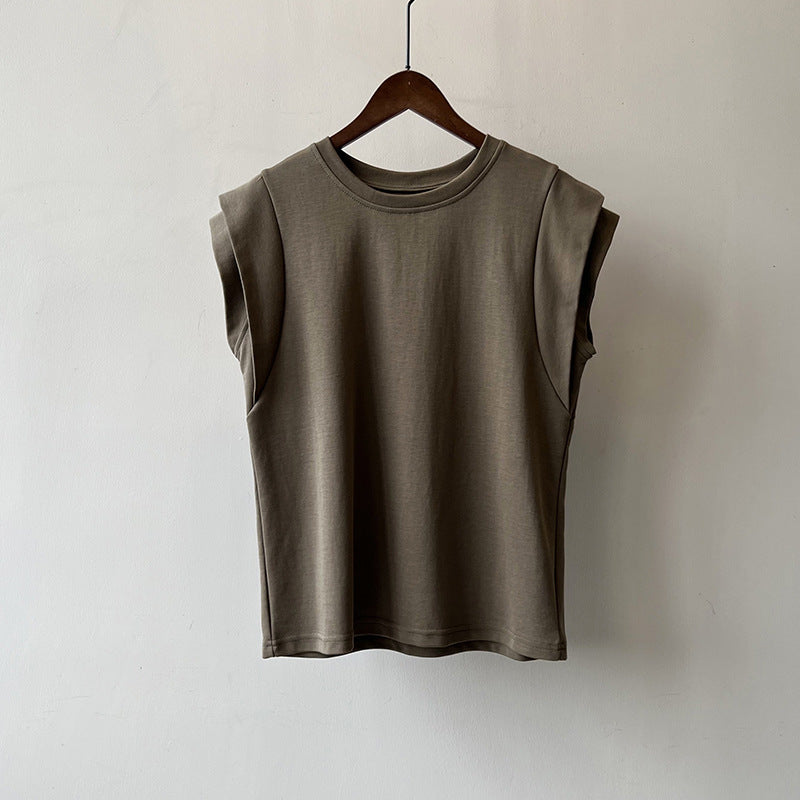 Sleeveless Crew Neck T-Shirt RH012941
