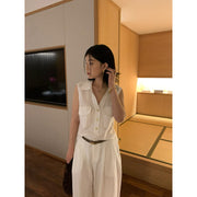 Linen Sleeveless Shirt R31108