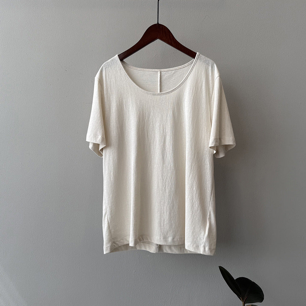 Loose Crew Neck Short Sleeve T-Shirt RH012954