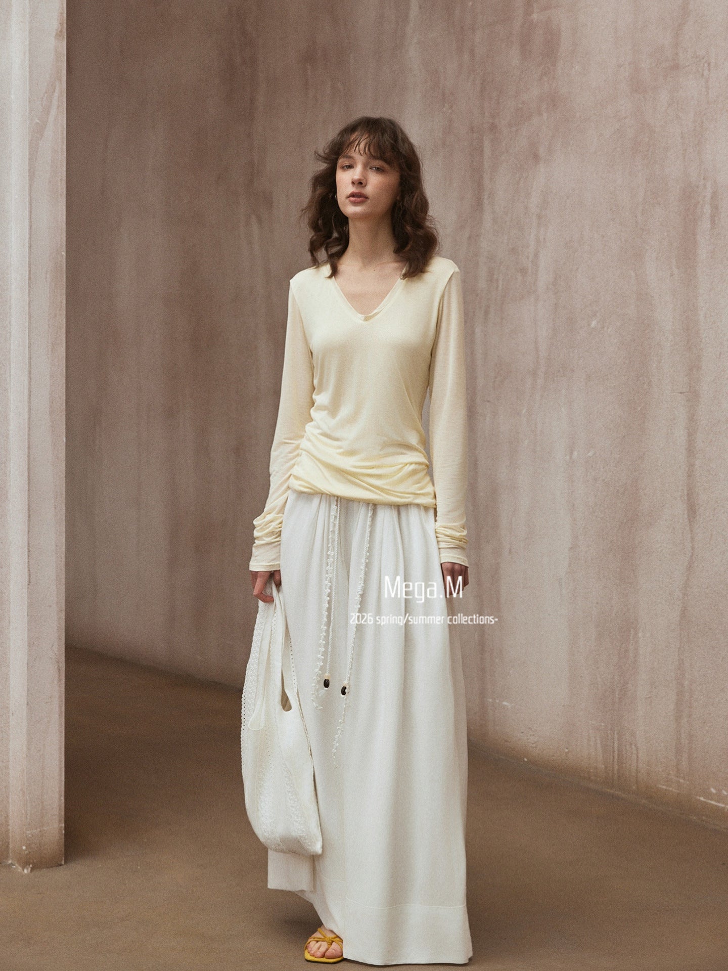 Mag dream, high waist lace-up wide-leg trousers women's clothing 2026 spring new Korean version of versatile straight loose pants