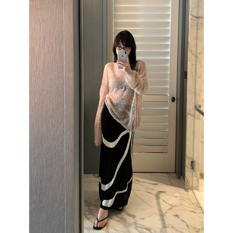 Hollow Crochet Knit Top R31152