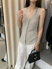 V-Neck Knit Vest Top R31159