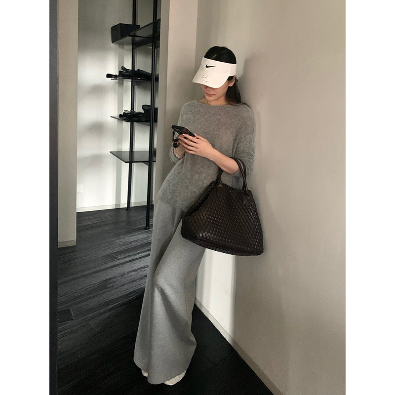 Drawstring Waist Tencel Pants R31151