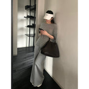 Drawstring Waist Tencel Pants R31151