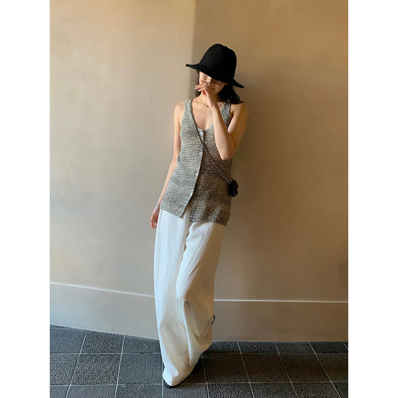 V-Neck Knit Vest Top R31159