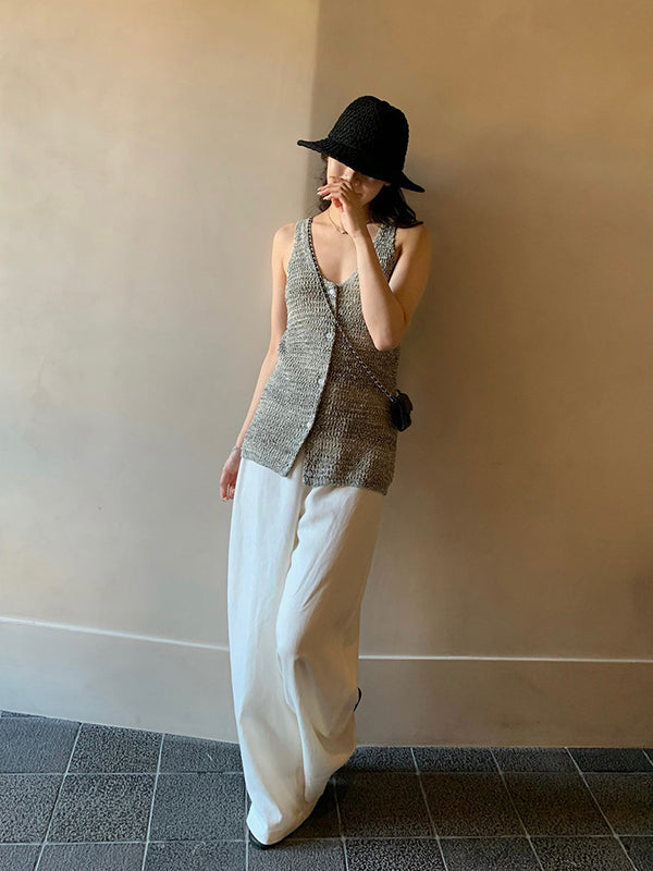 V-Neck Knit Vest Top R31159