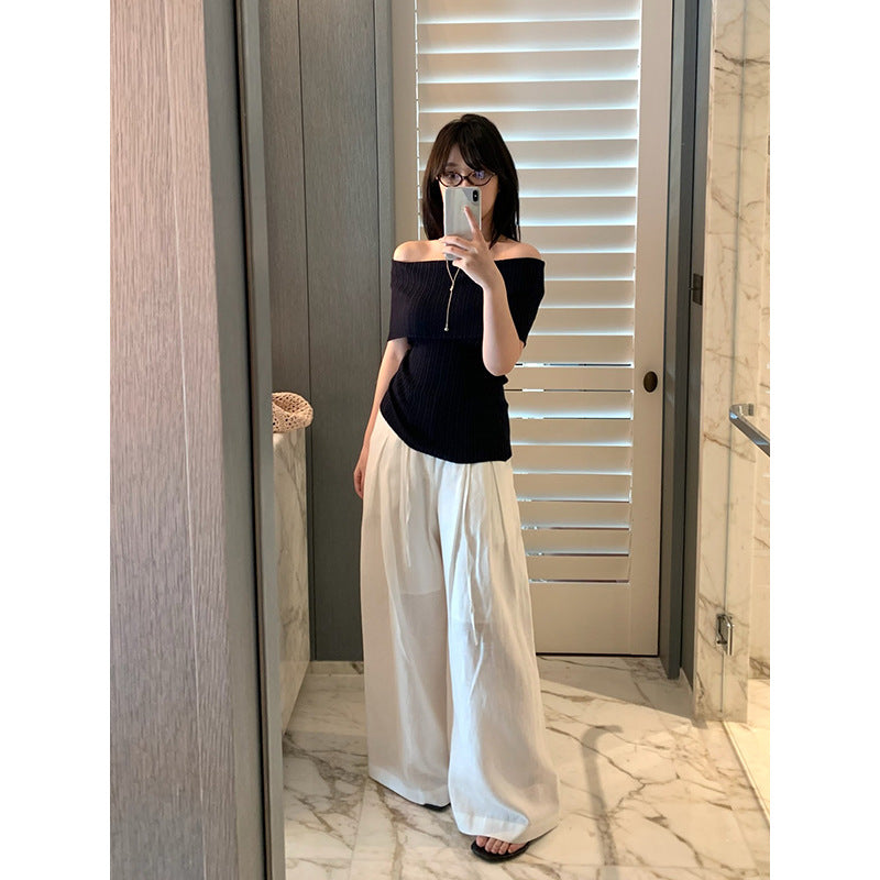 Off-Shoulder Wool Knit Top R31154