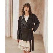 Korean Lapel Trench Coat R31098