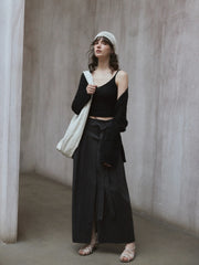 Lace-up Knit Cardigan R31077