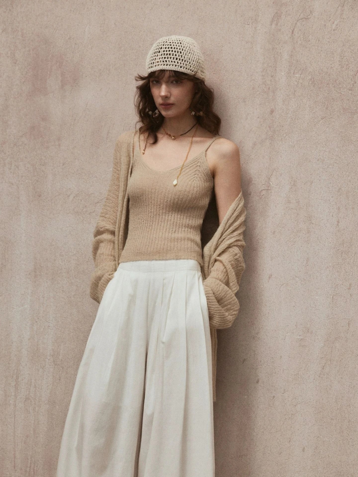 Lace-up Knit Cardigan R31077